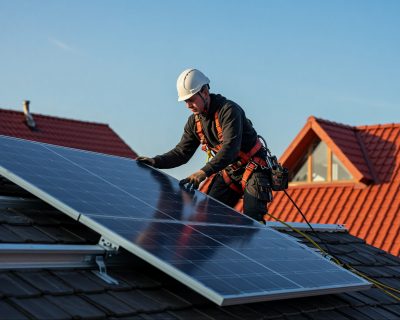 hombre-instalando-paneles-solares-en-un-techo